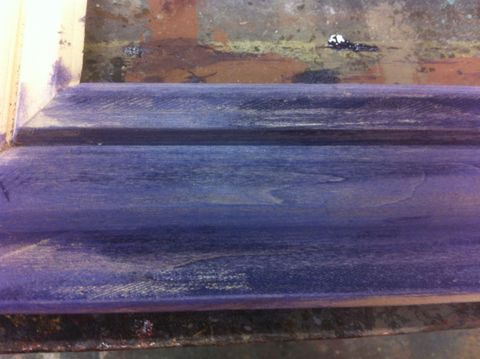 Close view of the pickled frame.